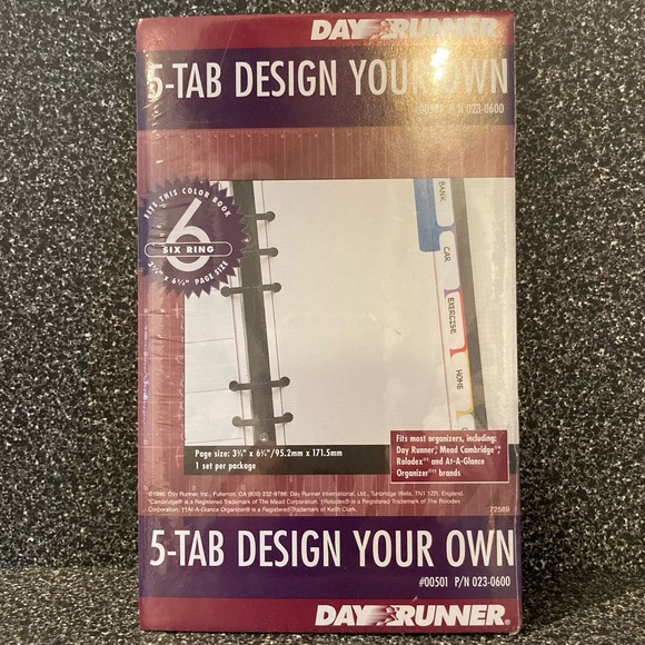 Bundle Day Runner NEW IN SEALED PACKAGES refills # 01041 and # 00501 - Picture 3 of 7